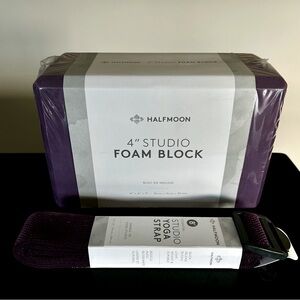 4” Studio Foam Block and 8’ Studio Yoga Strap